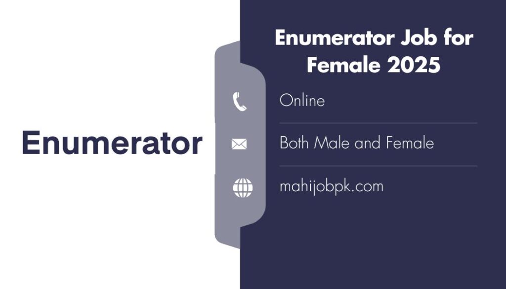 Enumerator Job for Female 2025