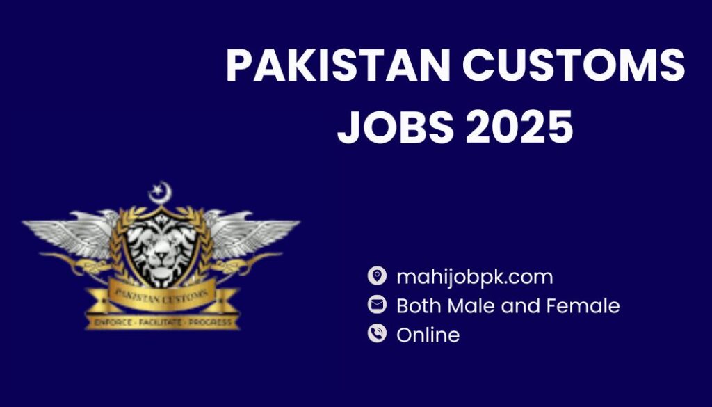 Pakistan Customs Jobs 2025
